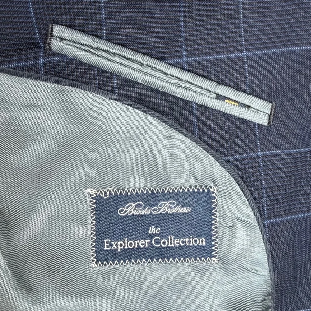 NEW Brooks Brothers 40R 34x32 Windowpane Explorer Vitale Barberis Canonico Suit